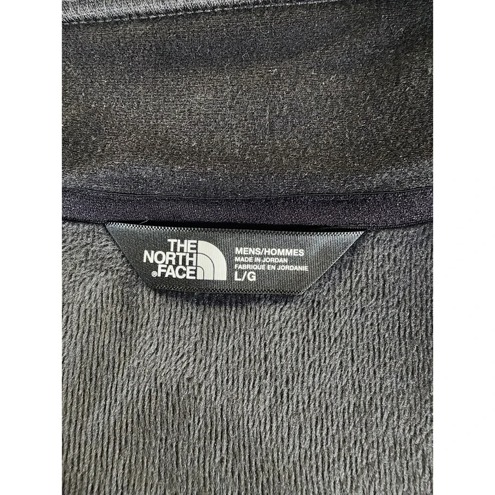 The North Face Mens L Softshell Jacket Gray Heather Full Zip Fleece Schenley